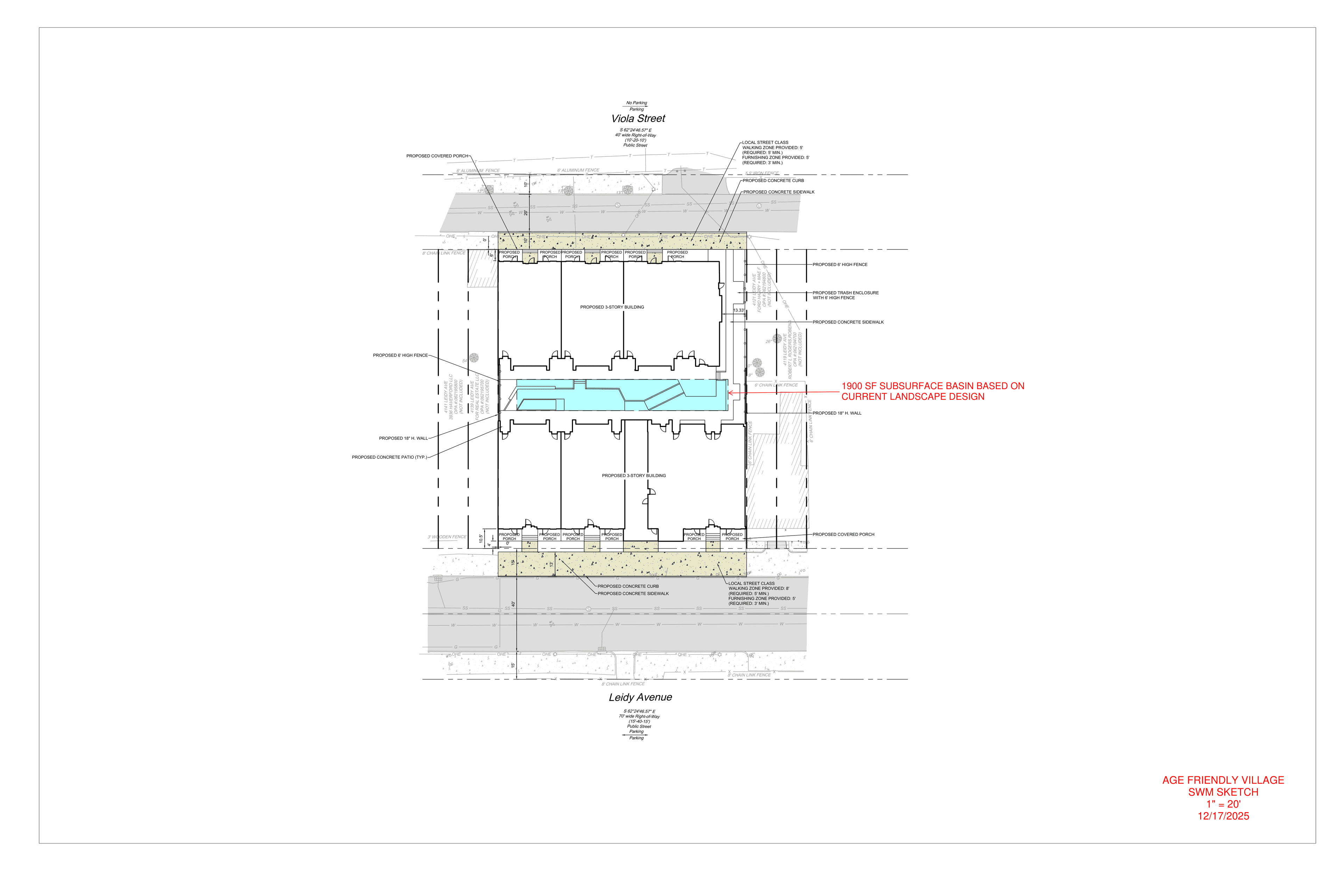 Age-Friendly Village stormwater and grading plan