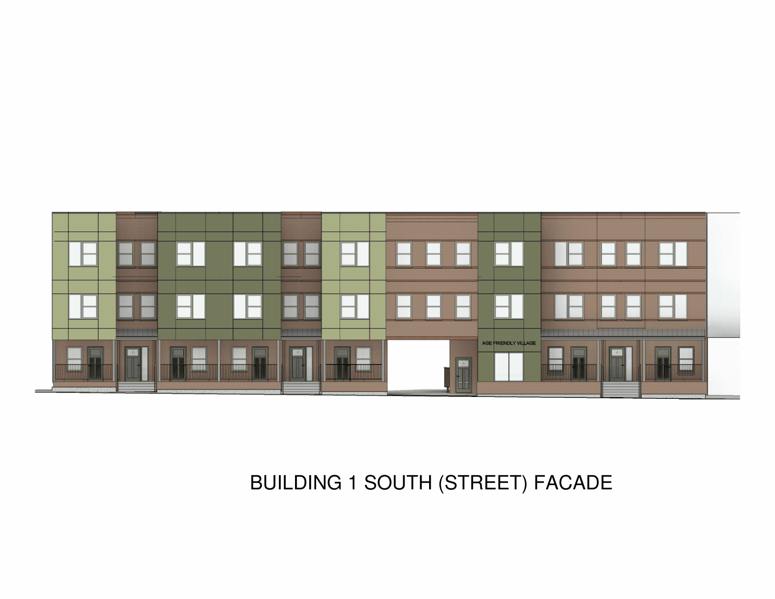Building 1 south street facade elevation